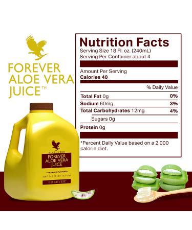 1 Liter Forever Living Lemon-Lime Flavored Aloe Vera Juice | Pure Aloe Vera Plant Extract | 33.8 Fl Oz (Pack of 1) - Buy Online on GoSupps.com