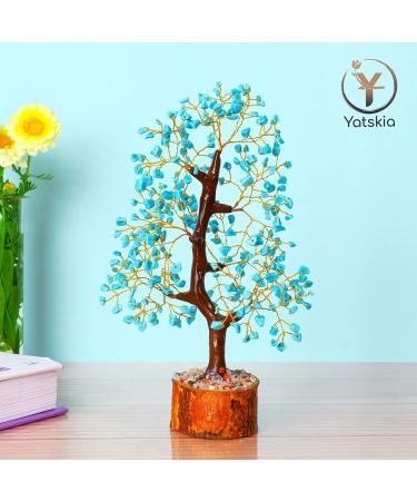 Turquoise Crystal Tree of Life - Meditation and Spiritual Room Decor - Holistic Gifts for Women - Buy Online on GoSupps.com