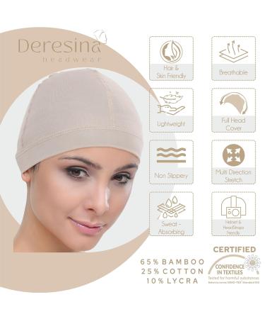 Deresina Lavender Cap for Hair Loss - Bamboo Fabric Wig Liner (2 Pack) - Comfortable & Breathable - Buy Online on GoSupps.com