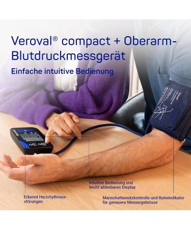 Buy Veroval Compact BPU 26 Blood Pressure Monitor - AFIB Detection Bluetooth App Sync Easy to Use - Buy Online on GoSupps.com