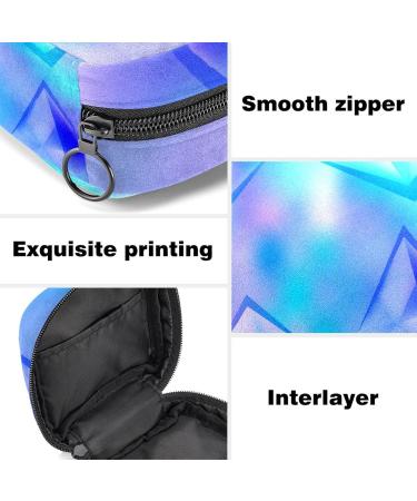 Portable Bluish Violet Sanitary Napkin Storage Bag for Women & Girls - Silent Menstrual Cup Holder - Buy Online on GoSupps.com