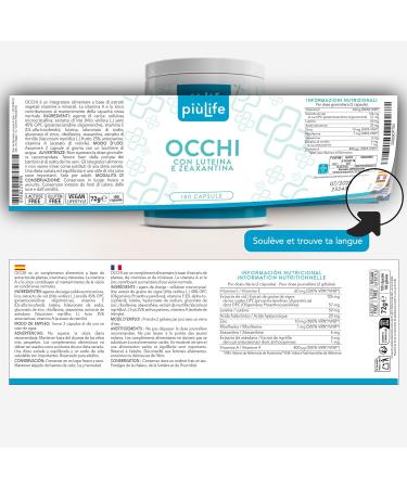Luteine Zeaxanthine Pi Life Avec Acide Hyaluronique Vitamine E A Zinc Extrait De Myrtille Yeux Antioxydant Et Vigne B2 Vitamine Pour Les Yeux Secs Et Fatigu s 180 G lules 180 unit (Lot de 1) - Buy Online on GoSupps.com