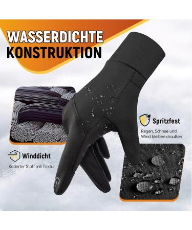 Ruixue Thermo Gloves for Men - Warm Heated Winter Gloves for Cycling Skiing Running and Driving - Windproof & Comfortable M Black - ST002 - Buy Online on GoSupps.com