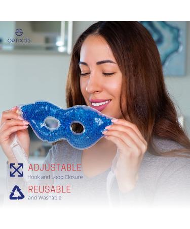 Optix 55 Gel Bead Eye Mask with Eye Holes Blue - Buy Online on GoSupps.com