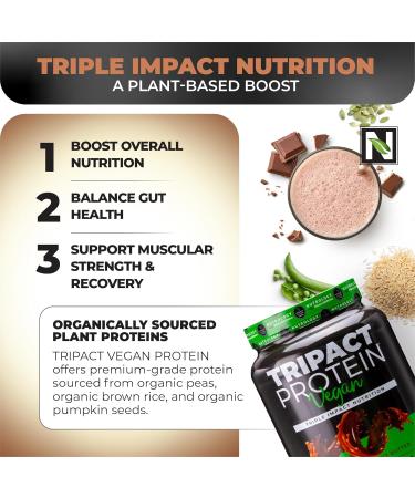 Nutrology Greens & Fruits Powder-Naturally Sourced Superfood Chocolate (30 Servings) TRIPACT Vegan Protein Powder for Vegan Protein Shakes Chocolate Peanut Butter (20 Servings) - Buy Online on GoSupps.com