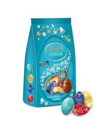 Lindt - Bag of Mini-LINDOR Easter Edition Eggs - Assortment of Milk, Dark, White and Coconut Chocolates - Ideal for Easter, 180g