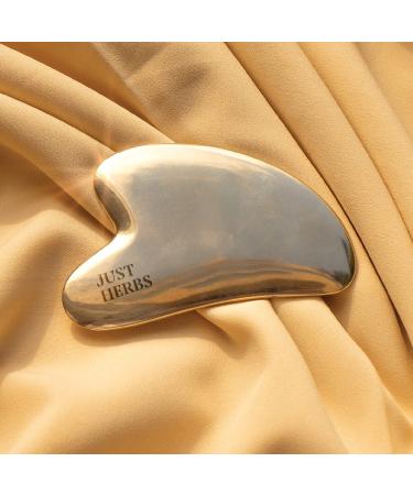 Kansa Gua Sha Face Massage Tool | Reduce Fine Lines Achieve Glowing Skin & Relieve Stress - 144g - Buy Online on GoSupps.com