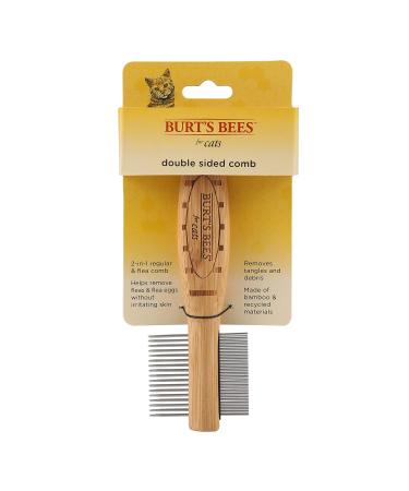 Burt's Bees for Pets Cat Brushes - Slicker Brush, Double Sided Cat Comb, Double Sided Pin & Bristle Brush Cat Brush, Cat Grooming Supplies, Cat Hair Brush, Comb for Cats, Shedding Brush Double Sided Comb