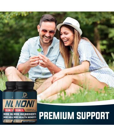 DEDICAD 10in1 Noni Capsules - 4 Month Supply with Elderberry, Boswellia, Turmeric, Ginger & More - Support Muscle, Joint, Digestive & Immune - 2 Packs of 60 Vegan Capsules, Non-GMO & Gluten-Free - Buy Online on GoSupps.com