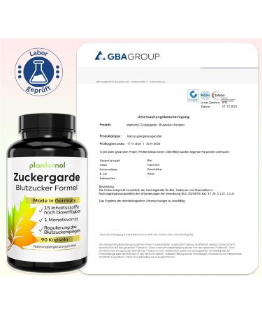 15-Way Blood Sugar Formula - 90 Vegan Capsules with Turmeric Cinnamon Ginger & More - Plantomol - Sugar Guard Supplement for Optimal Health - Buy Online on GoSupps.com