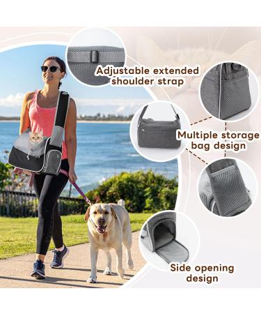 Hikeman Dog Carrier Bag - Adjustable Pet Shoulder Bag for Travel & Outdoors (Gray) - Perfect Dog Bag for Easy Carrying - Buy Online on GoSupps.com