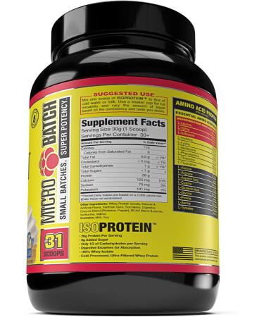Buy MAN Sports ISO-Protein 100% Pure Whey Protein Isolate Powder - Vanilla Ice Cream 2 lbs | Best Quality Protein for Muscle Growth & Recovery - Buy Online on GoSupps.com
