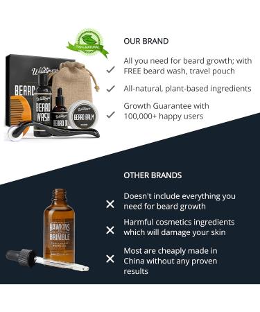 Beard Growth Kit for Men - Titanium Microneedle Roller, Natural Oil, Balm, Wooden Comb, Complete Grooming Set for Hair Growth - Travel-Friendly Gift - Buy Online on GoSupps.com