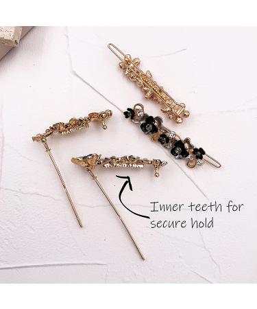 6PCS Vintage Flower Metal Hair Barrettes - Colorful Tige Boule Accessories for Women & Girls - Buy Online on GoSupps.com