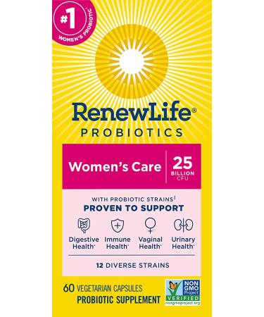 Renew Life Women's Probiotics 25 Billion CFU | 12 Strains | Feminine Health | 60 Capsules - Buy Online on GoSupps.com