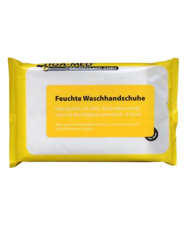 Buy Wet Disposable Wash Gloves with Aloe Vera - 10 Pack (80 Pieces) | International Shipping Available - Buy Online on GoSupps.com