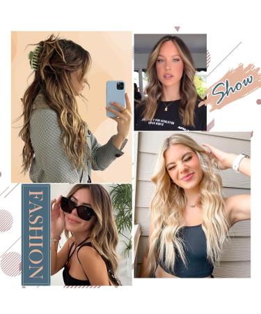 Adjustable Ash Blonde Synthetic Hair Extensions - 12 Curly Clip-In Piece for Women - Buy Online on GoSupps.com
