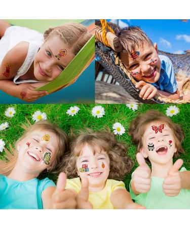 120 Glitter + 20 Luminous Temporary Tattoos for Kids | Mermaid, Butterfly, Animal, Dinosaur, Pirate, Space Designs | Birthday Gift & Party Favors - Buy Online on GoSupps.com