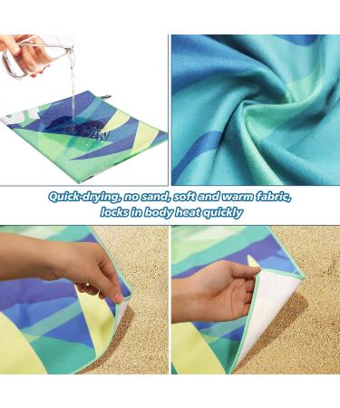 SUNBKIM Microfiber Beach Towel 63x31.5 - Super Absorbent & Fast Drying Travel Towel for Camping, Hiking, Yoga - Ultra-Compact (Green) - Buy Online on GoSupps.com