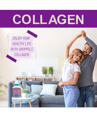 Droppels Collagen Capsules Advanced Collagen + Biotin + Keratin + Vitamin C Hair, Skin, Nails & Joints Support 60 Count Dietary Supplement - Buy Online on GoSupps.com