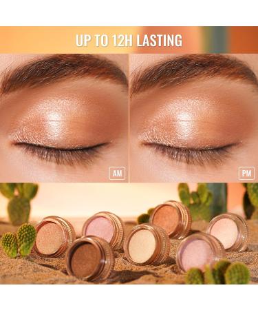 Oulac Shimmer Eyeshadow & Highlighter Duo - Pink Beige | Waterproof & Long-Lasting | Vegan & Cruelty-Free | Seaside P03 - Buy Online on GoSupps.com