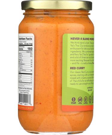Yais Thai Red Coconut Curry Sauce 16oz Jar - Hot and Spicy - Buy Online on GoSupps.com