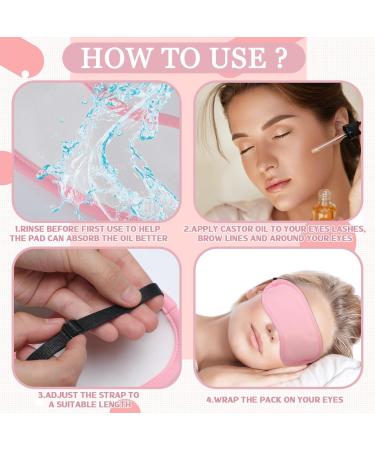 8 Pcs Castor Oil Eye Packs Kit - Organic Flannel Cotton Reusable Sleep Masks with Storage Bags - Washable Comfort in 2 Colors - Castor Oil Not Included - Buy Online on GoSupps.com