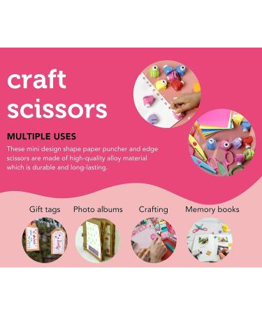 Incraftables 6pcs Decorative Edge Craft Scissors + 10pcs Paper Punch Shapes & Colorful Papers - Perfect for DIY Scrapbooking Projects - Buy Online on GoSupps.com