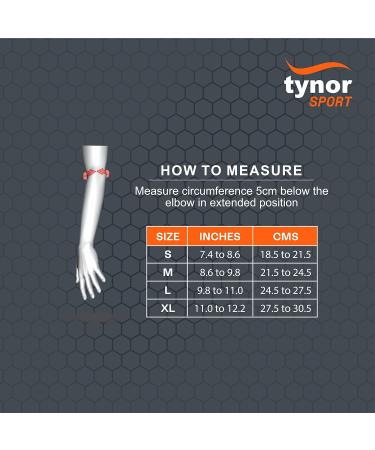 TYNOR Elbow Brace Compression Support for Women & Men - Elbow Support Sleeve for Elbow Treatment Workouts Weightlifting Stretchable Straps for Perfect Fit Black & Orange Medium 1 Unit M Orange - Buy Online on GoSupps.com