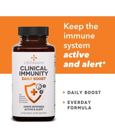LifeSeasons Clinical Immunity Daily Boost - 60 Veg Capsules for Enhanced Immune Support - Buy Online on GoSupps.com
