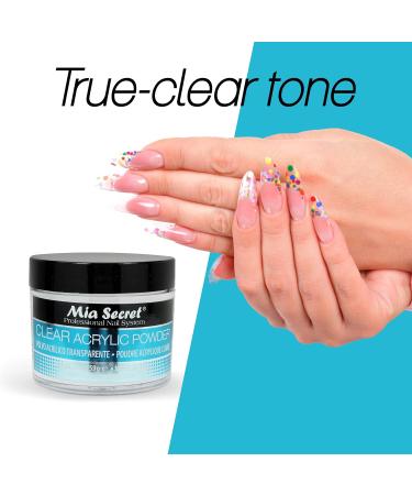 Mia Secret Clear Acrylic Powder 2 oz | Professional Nail Powder for Acrylic Nails | Ideal for Acrylic Nail Kits & Sets | Compatible with Monomer Acrylic Liquid - Buy Online on GoSupps.com