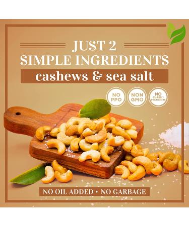 Oven Dry Roasted Fancy Cashews with Sea Salt - 1.5 lb | Whole Cashews | Vegan & Keto Friendly | Natural, No Oil or PPO - Buy Online on GoSupps.com