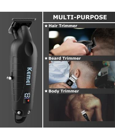 KEMEI 2293 Professional Hair & Beard Trimmer - Zero Gapped T-Blade Clippers for Men - Cordless & Rechargeable Hair Clippers for Barbers - Buy Online on GoSupps.com