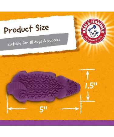 Arm & Hammer Treadz Dental Toy for Strong Chewers - Small Gator - Buy Online on GoSupps.com