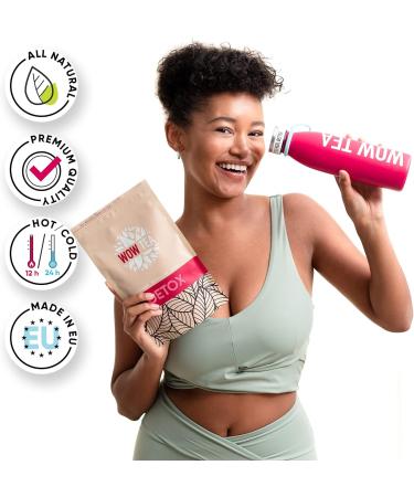  WOW TEA WOW TEA - Herbal Tea for Weight Loss | Detoxifying Tea - Body Cleansing and Bloating Relief | Ayurveda Wellness Tea + Tea Thermos with Infuser - 150g + 500ml | 100% Natural | Made in the EU - Buy Online on GoSupps.com