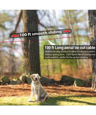 Durable Dog Running Line 30.5m | Ideal for Large & Small Dogs - Heavy-Duty 3m Runner Cable for Garden & Outdoor Use - Buy Online on GoSupps.com