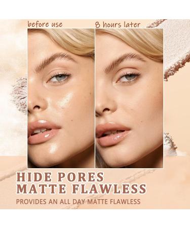 Oil Control Face Pressed Powder - Matte Smooth Flawless Finish | Lightweight Waterproof Long-Lasting Makeup Foundation - 0.35 Oz (Natural Beige #2 - Buy Online on GoSupps.com