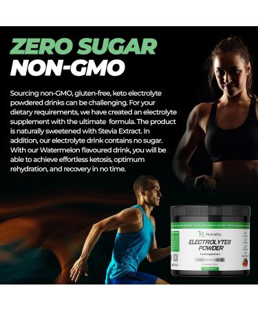 Nutrality Electrolytes Powder 350g | Sugar-Free Keto & Paleo Hydration | Vegan | Watermelon Flavor - Buy Online on GoSupps.com
