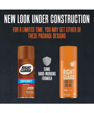 Right Guard Sport Deodorant Spray for Men - Aluminum Free Anti-Stain 24-Hour Odor Control Original Scent 8.5 oz (12 Pack) - International Shipping Available - Buy Online on GoSupps.com