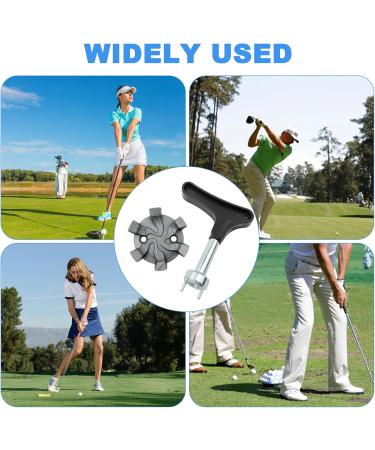 Muetern 25-Piece Golf Shoe Spikes - Gray Universal Anti-Slip Spikes with Key for All Golf Shoes - Buy Online on GoSupps.com