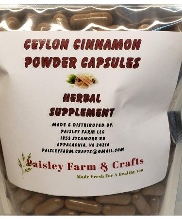 Ceylon Cinnamon Capsules 300 Ct - Made Fresh On Demand!