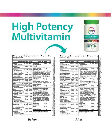 Rainbow Light Active Adult 50+ Multivitamins - 180 Tablets for Optimal Health - Buy Online on GoSupps.com