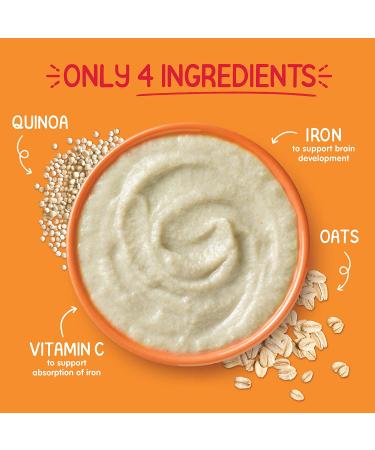 Happy Baby Organics Clearly Crafted Baby Cereal - Oats & Quinoa 7oz | Organic Baby Food - Buy Online on GoSupps.com