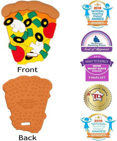 Silli Chews Pizza Toy Baby Teether - Silicone Teething Sensory Toy for Infants, Toddlers, and Kids - Buy Online on GoSupps.com