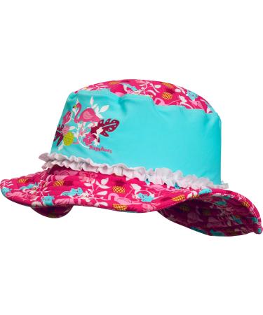 Playshoes Girls UV Protection Sun Hat Swimming Cap Headgear 55 Flamingo
