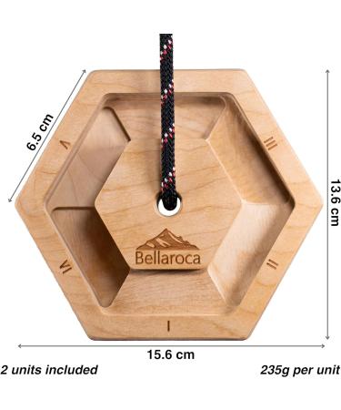 BELLAROCA Hangboard - Premium Wooden Fingerboard for Indoor & Outdoor Climbing Strength Training - Buy Online on GoSupps.com