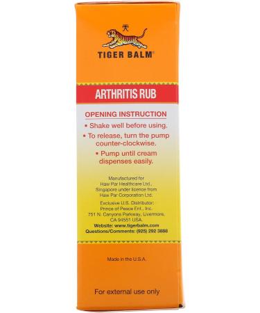 Tiger Balm Arthritis Rub 4 fl oz | Natural Pain Relief for Joints & Muscles - Fast International Shipping - Buy Online on GoSupps.com