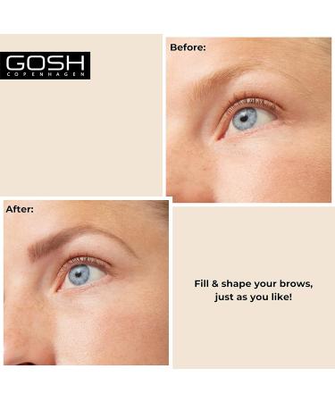 GOSH Eyebrow Pencil 003 Greybrown - Precise Application Long-Lasting Vegan | Perfectly Shaped Eyebrows with Integrated Brush - Buy Online on GoSupps.com