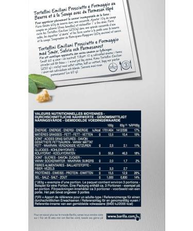  Barilla Barilla Tortellini Pasta filled with ham and cheese 250g - Buy Online on GoSupps.com