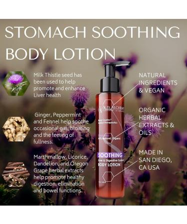 RD Alchemy - Stomach Soothing Lotion for Bloating Gas & Nausea - Extracts of Milk Thistle Chamomile & Licorice Soothe & Ease Symptoms for Improved Digestion & Stomach Relief. - Buy Online on GoSupps.com